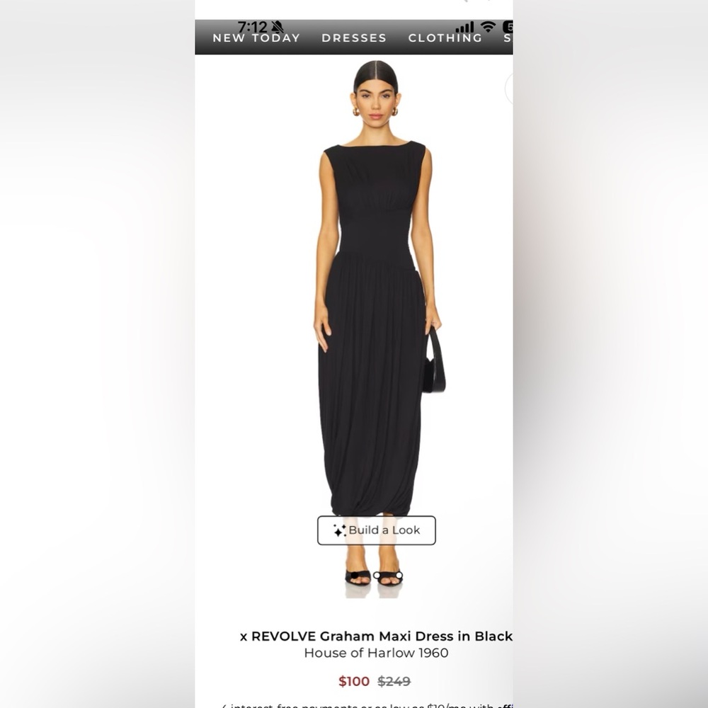 House of Harlow 1960 Elegant Black Maxi Dress